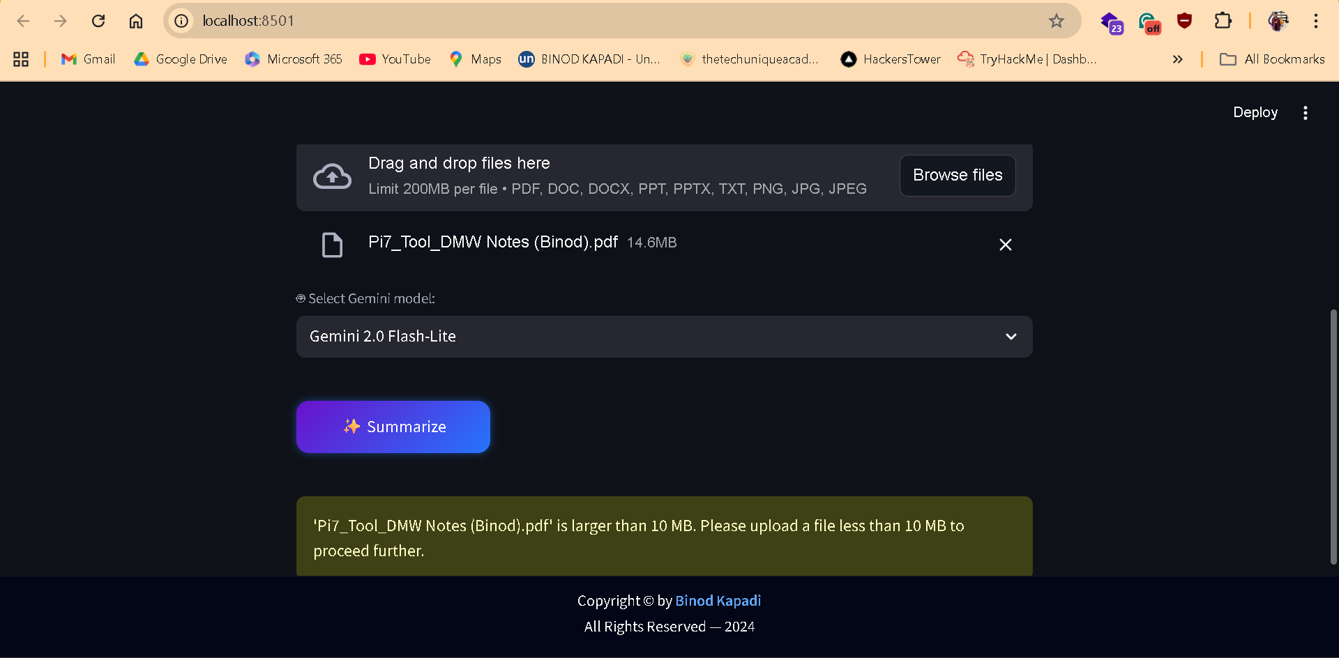 Notes_summarizer screenshot 11