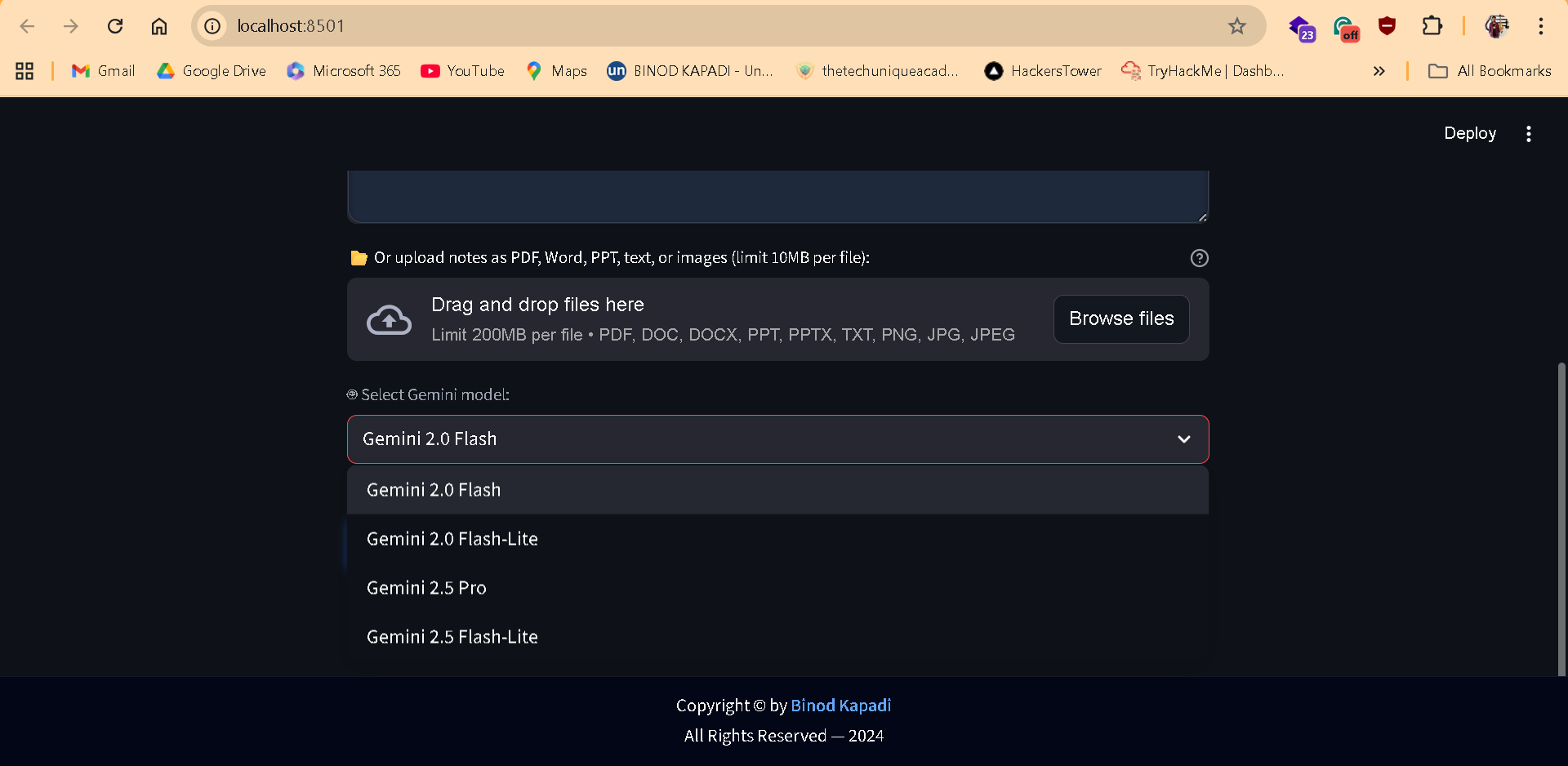 Notes_summarizer screenshot 3