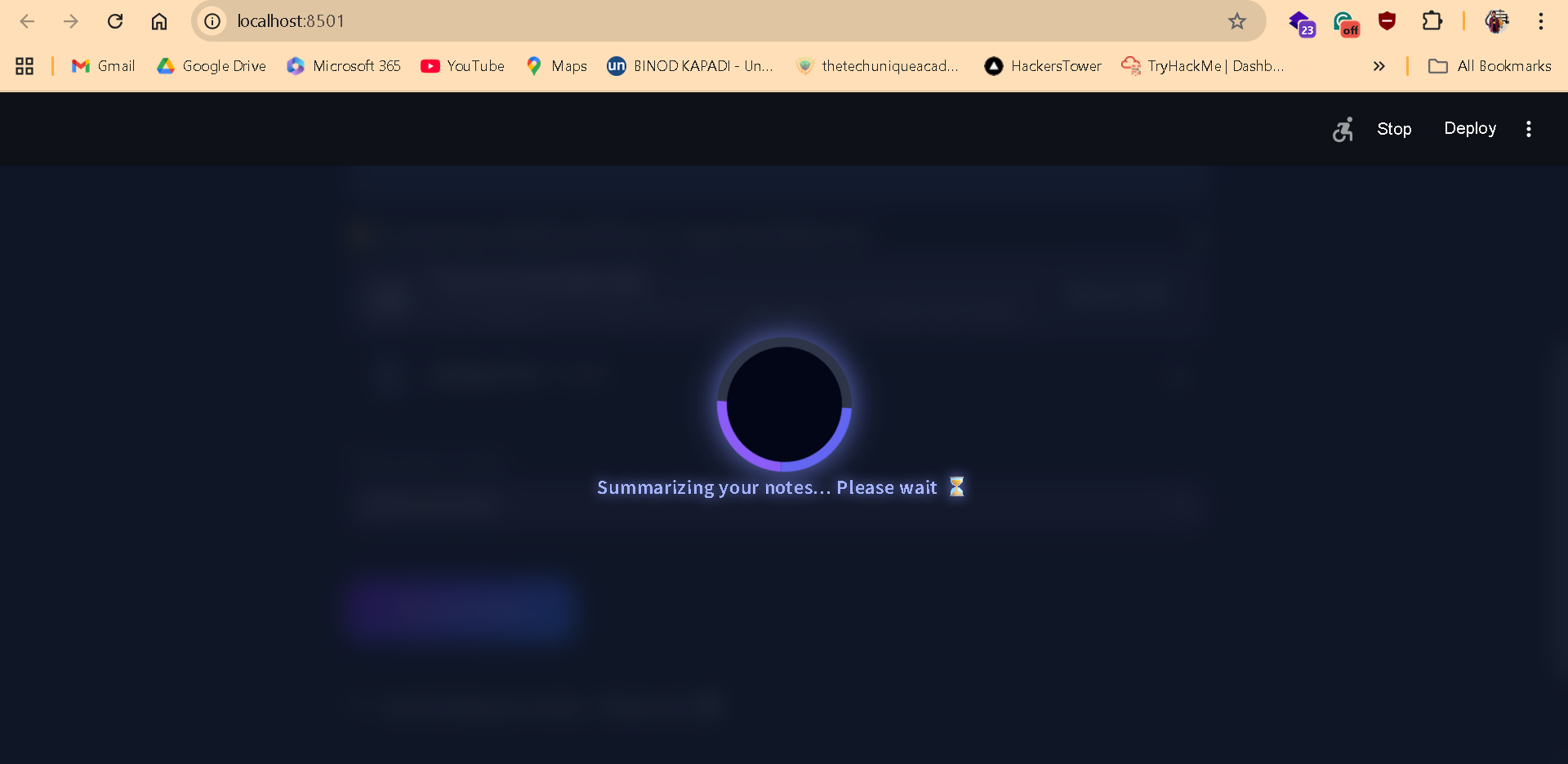 Notes_summarizer screenshot 5