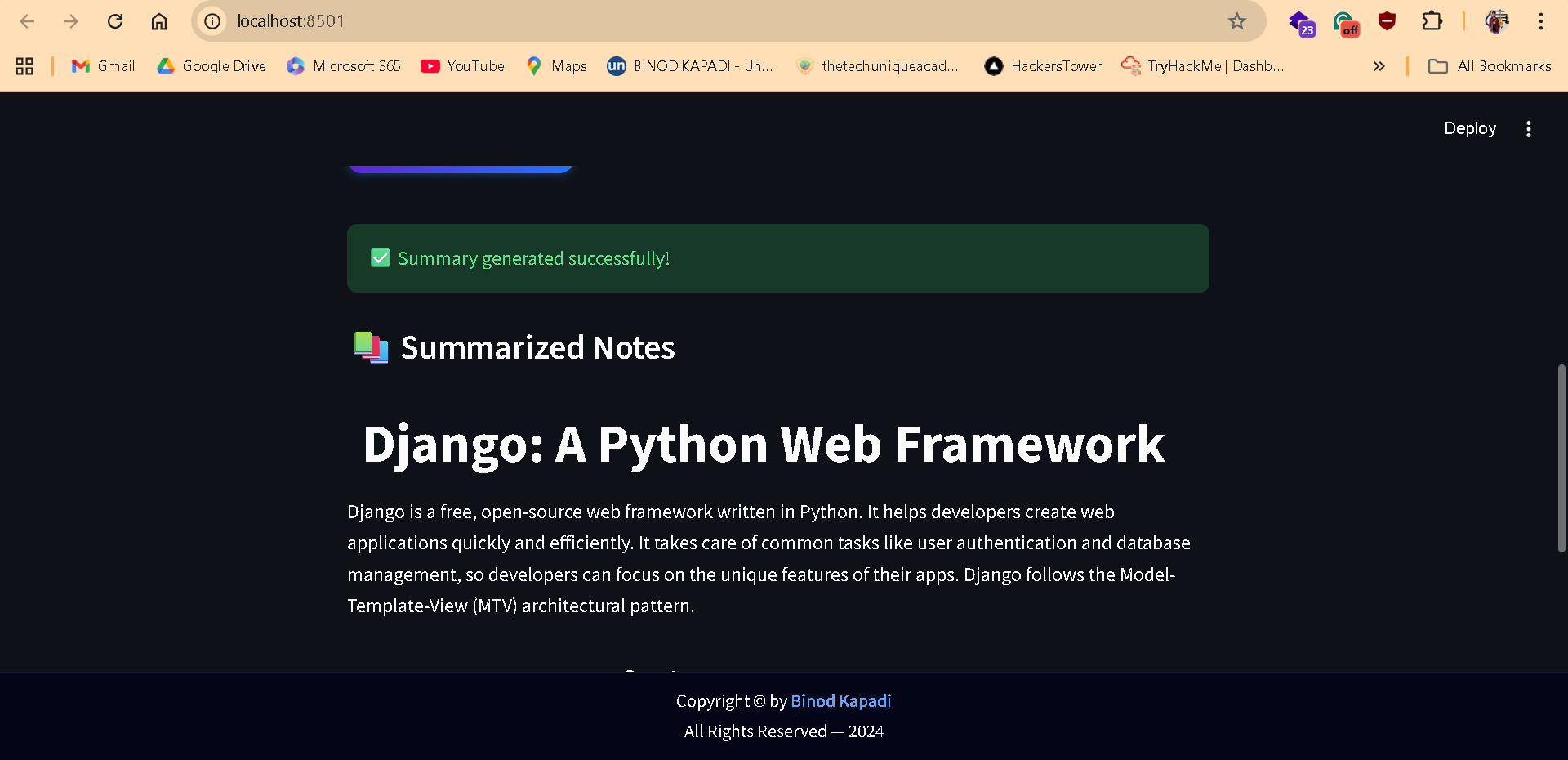 Notes_summarizer screenshot 6