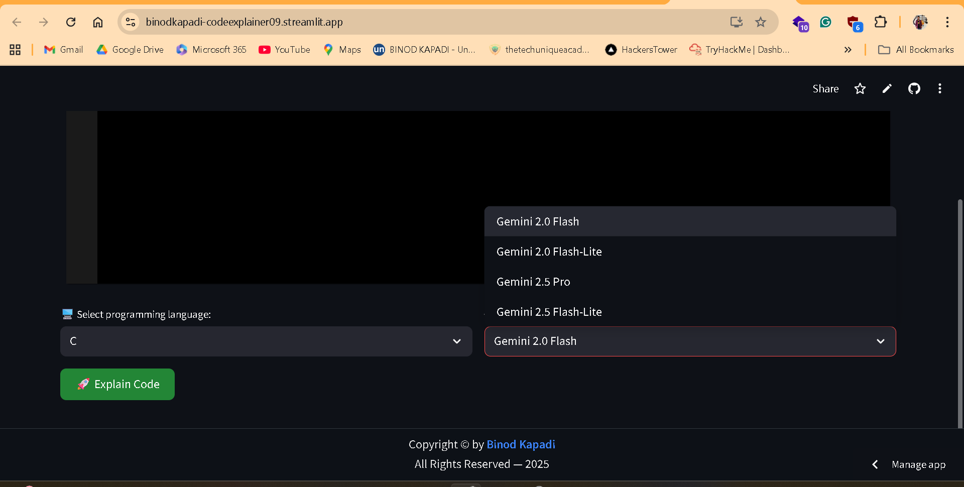 Codeexplainer screenshot 3