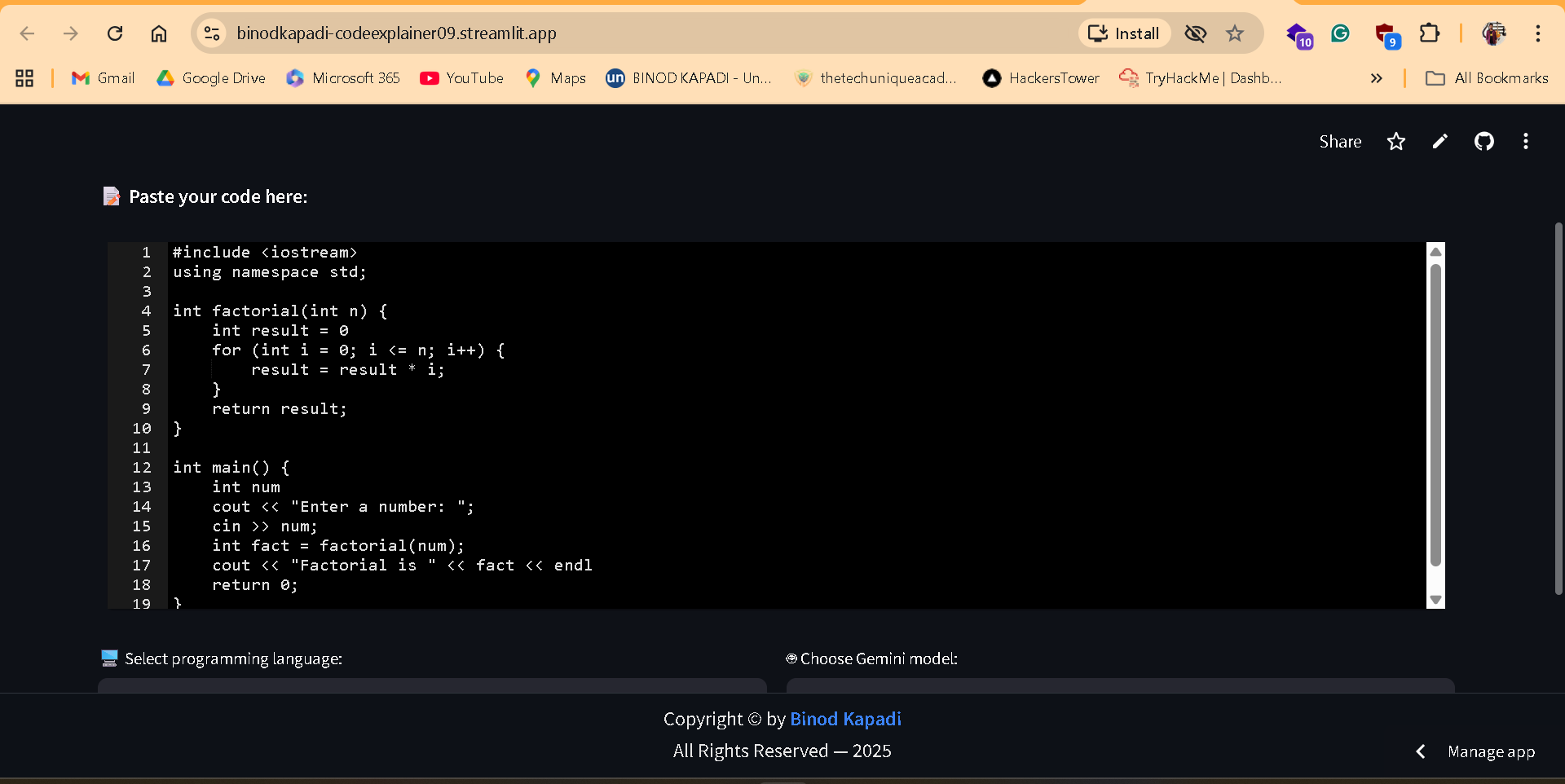 Codeexplainer screenshot 4