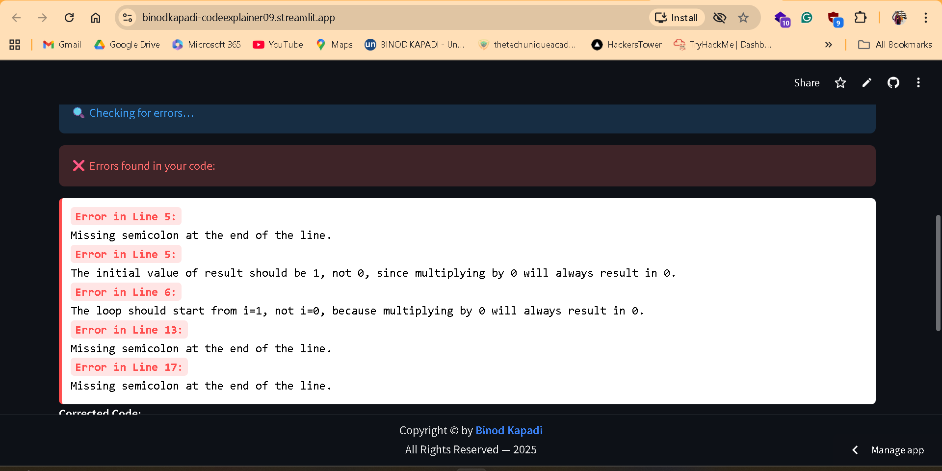 Codeexplainer screenshot 6
