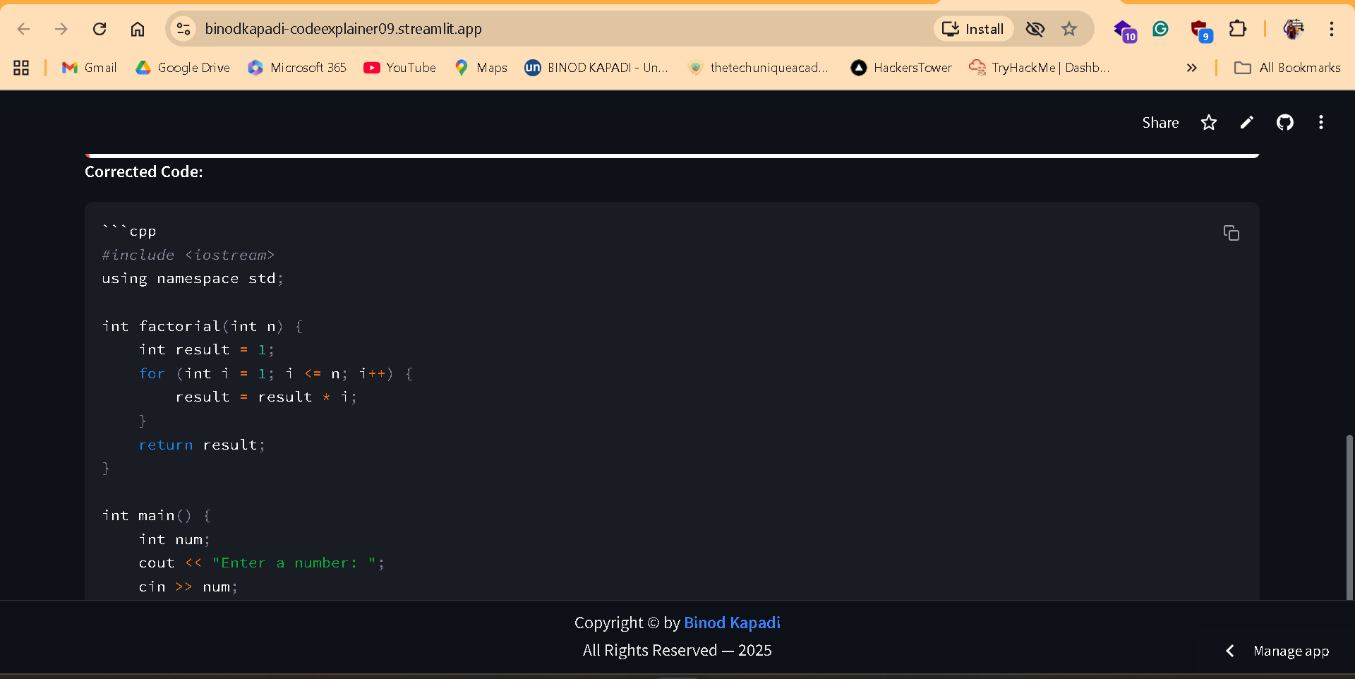 Codeexplainer screenshot 7