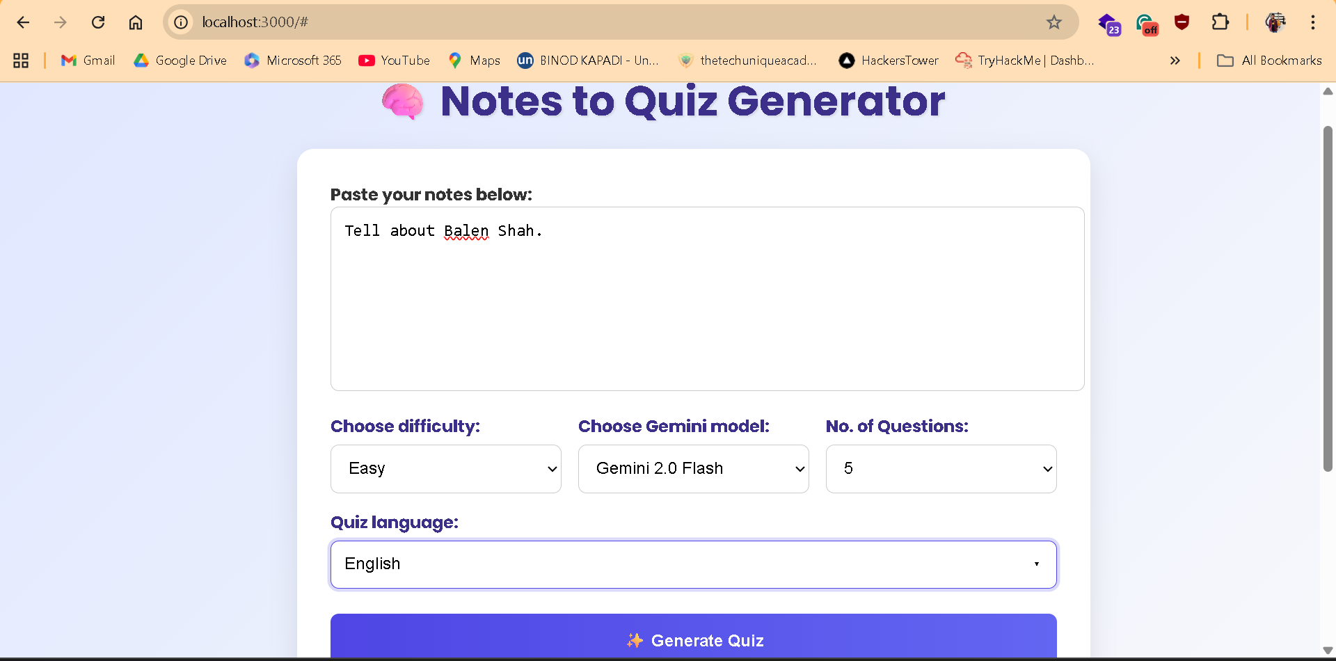 Quizify screenshot 1